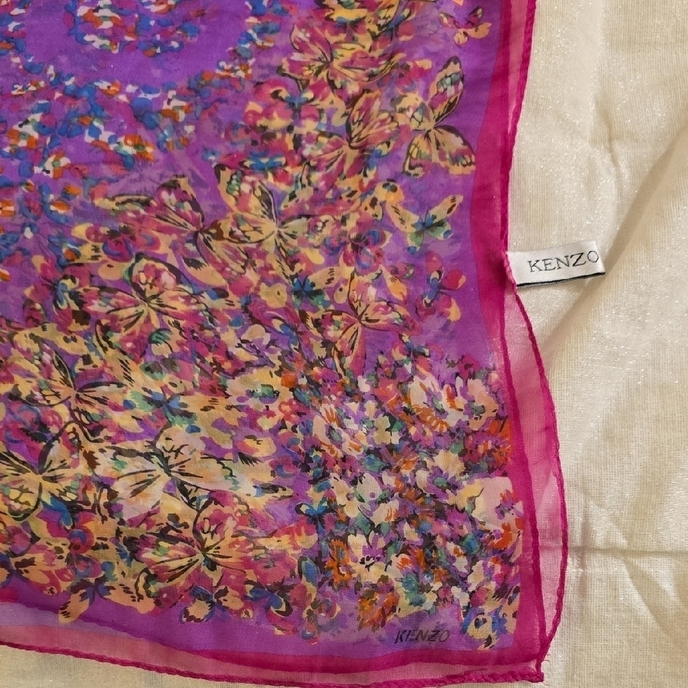 Kenzo Purple Pink Cocktail Scarf - Picture 10 of 12